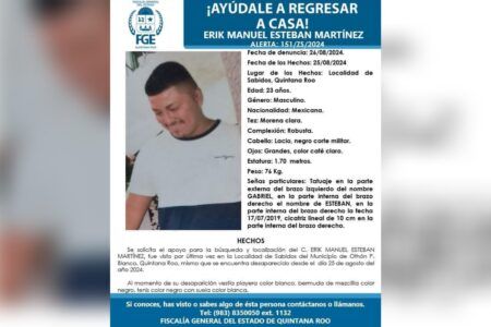 Joven privado de su libertad en Sabidos, Quintana Roo