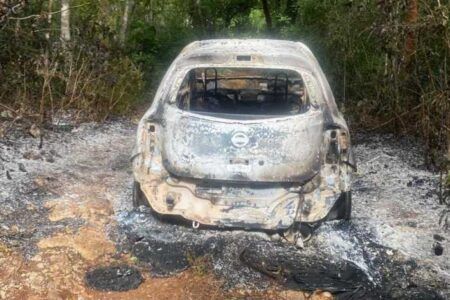Hallan taxi calcinado de un operador reportado como desaparecido el 6 agosto