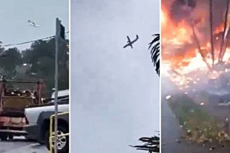 IMÁGENES FUERTES: captan caída de avión con 62 pasajeros abordo en Brasil