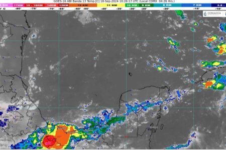 Se prevén intervalos de chubascos y lluvias puntuales fuertes, acompañadas de actividad eléctrica en algunas zonas del estado
