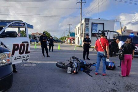 Un motociclista sufre lesiones graves tras accidente en Chetumal