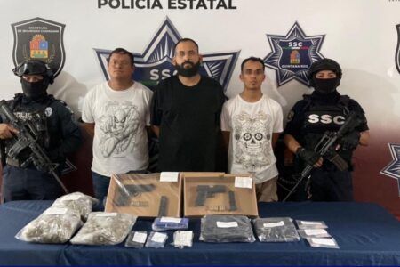 Detención de tres sujetos en Cancún resalta problemas persistentes de narcotráfico en zonas turísticas