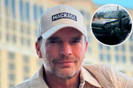 Julián Gil sufre accidente automovilístico, su camioneta fue pérdida total