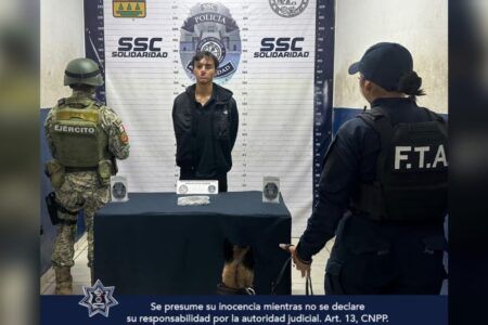 Policía Municipal de Solidaridad asegura a una persona con posibles narcóticos en operativo “Sellamiento”