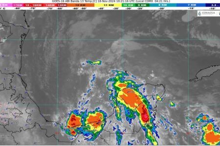 Cielo nublado y lluvias persistentes sobre el estado