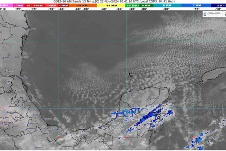 Continúa la influencia del frente frío número 10 en Quintana Roo