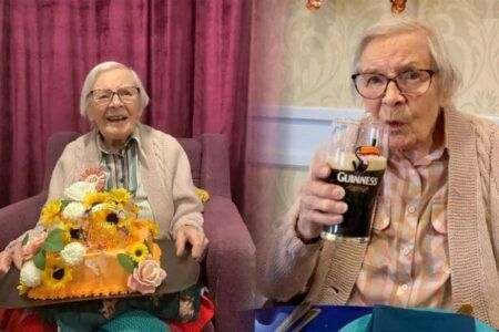 Mujer cumple 105 años y revela su secreto para una vida larga y feliz: Tomar cerveza y no casarse