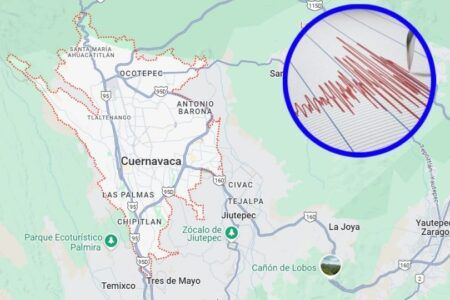 Se registra sismo de 3.8 en Cuernavaca, Morelos