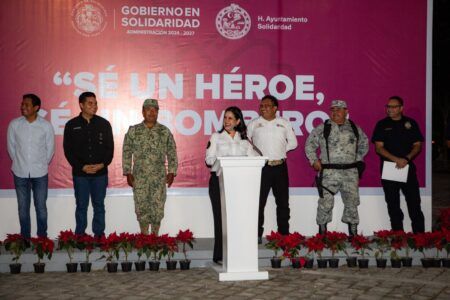 Estefanía Mercado fortalece al cuerpo de Bomberos de Solidaridad