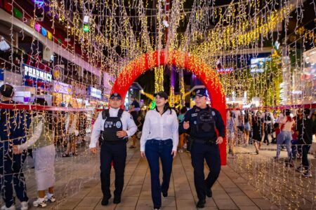 Estefanía Mercado supervisa seguridad en la Quinta Avenida