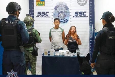 La SSC Solidaridad detiene a dos personas con posibles narcóticos