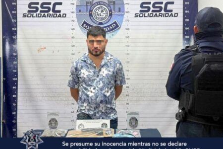 Detienen a hombre en posesión de narcóticos y arma de fuego en la colonia Centro