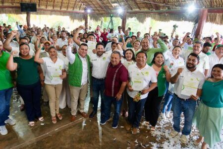 En José María Morelos, llama Renán Sánchez a militantes del PVEM a seguir en unidad para consolidar la transformación y el bienestar