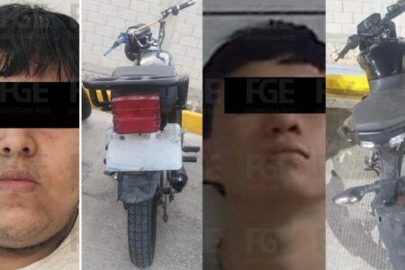 Arrestan a asaltantes de motocicletas en Cancún