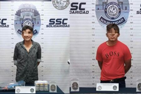 Ladrones fueron sorprendidos por la policía en Playa del Carmen