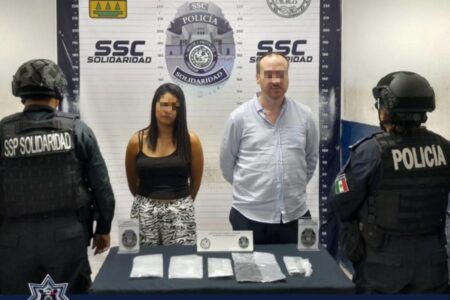 En la cárcel pasarán su luna de miel pareja de vendores de droga en Playa del Carmen