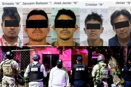 Capturan a 5 delincuentes y aseguran armas en Chetumal Othón y Cancún