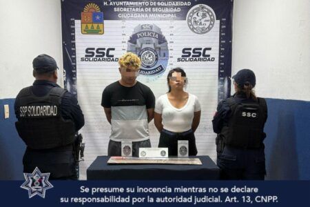 Cae pareja involucrada en crimen a machetazos en Villas del Sol, Playa del Carmen