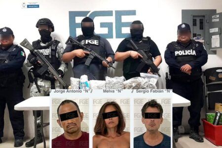 Aseguran drogas y detienen a tres narcomenudistas en Playa del Carmen