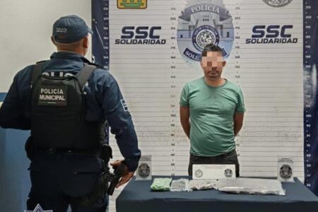 Lo atrapan en su último pedido de drogas en la colonia Nueva Creación, de Playa del Carmen
