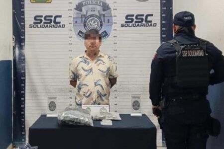 Capturan a Leodan “N” con 25 dosis de drogas en el Ejido de Playa del Carmen