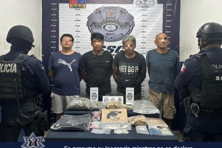 Armados y con drogas son detenidos cuatro sujetos en Misión Villamar 2