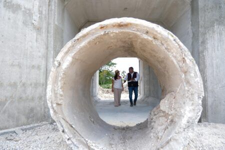Supervisa Mara Lezama avances de rehabilitación de puente en el tramo Nuevo Canaán – Miguel Alemán