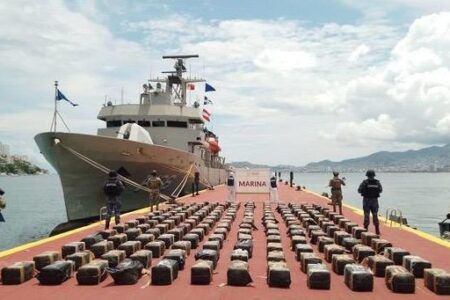 Asegura Marina más de 3.5 toneladas de cocaína, frente a costas de Guerrero